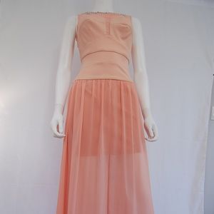 Andree Blue Long Coral Dress